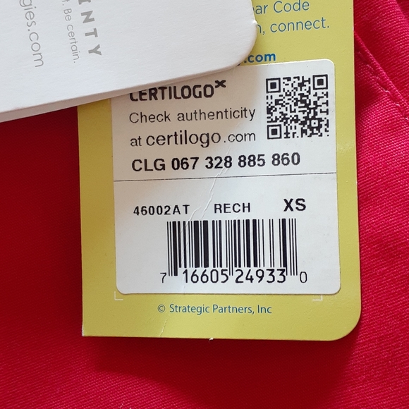 Code Happy Medical Scrub Pants RED XST - Picture 2 of 4